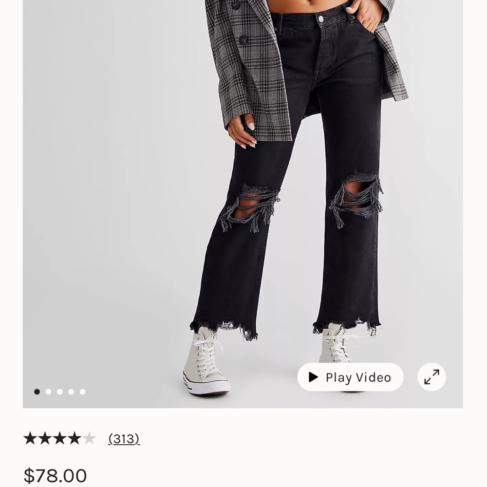 NWOT Maggie Mid-Rise Straight-Leg Jeans